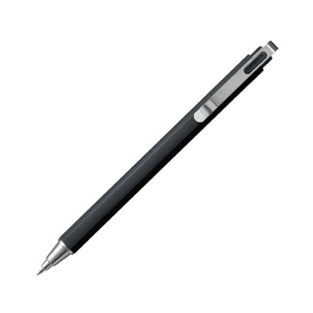 Sakura Ballsign iD PLUS Gel Pen - 0.5 mm - Black Matte / White Metal Pure Black - SAKURA GBR35549 - IRO