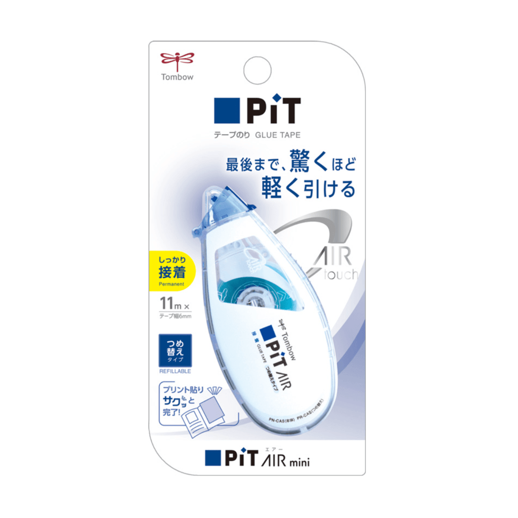 Tombow Pit Air Mini Glue Tape - 6 mm x 11 m - Refillable - TOMBOW PN - CAS - IRO