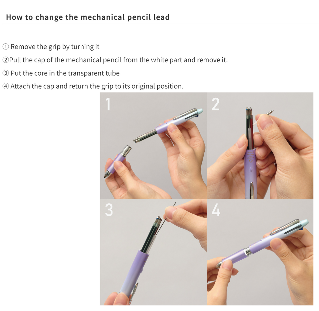 Multi Pens - Pilot 4+1 Dr. Grip (Acroball Smooth 0.3 Ballpoint +0.3 Mechanical) Multi Pen - Pale Orange - PILOT BKHDF - 1SMF3 - PO | IRO