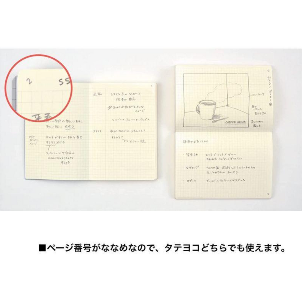 Notebooks isshoni. Index & Page Numbers Notebook - 5 mm grid - A5 - Black - 2022 Good Design Award Winner DAIGO isshoni R1745