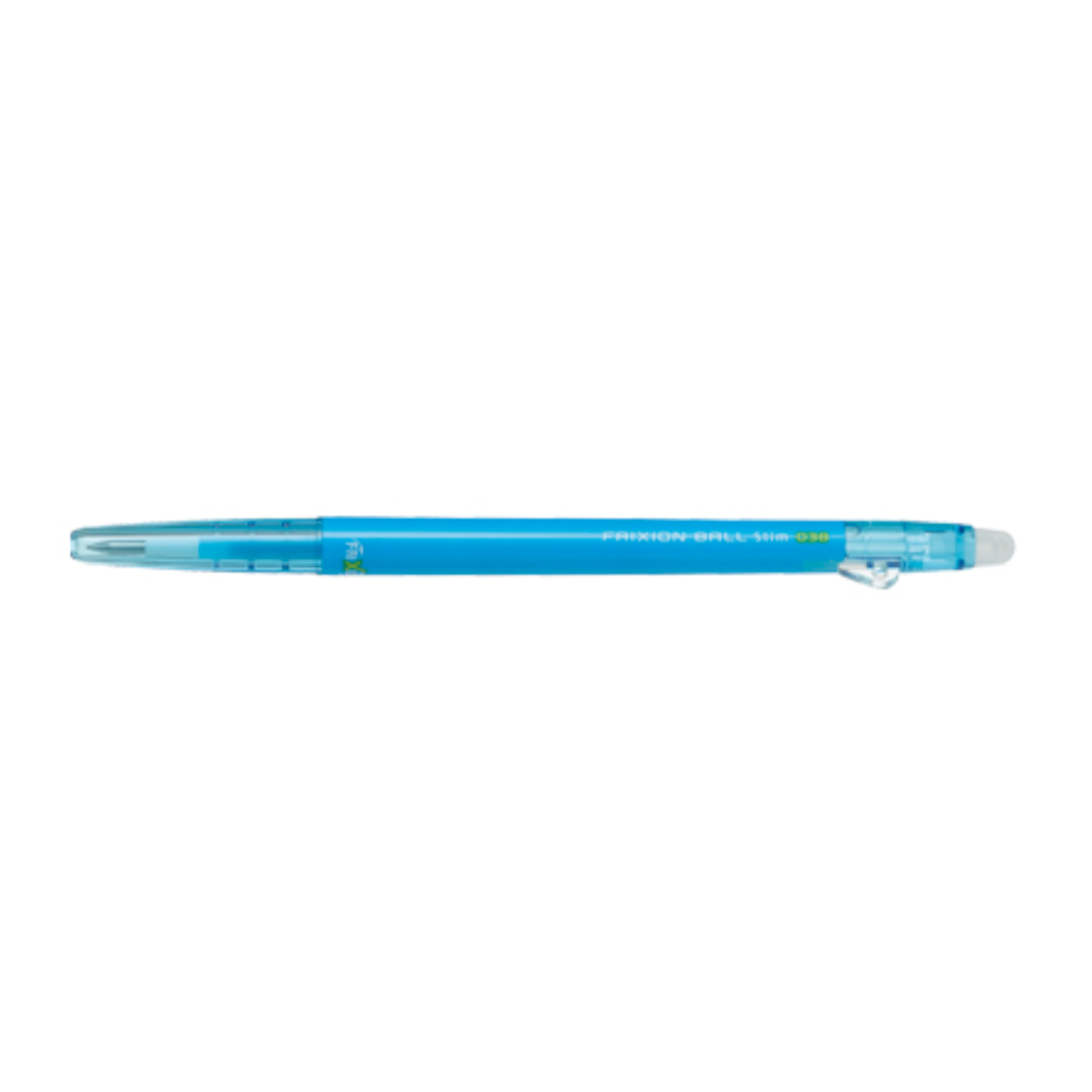 Gel Pens Pilot FriXion Ball Slim Gel Pen - 0.38 mm - 10 New Color - Erasable Light Blue PILOT LFBS-18UF-LB