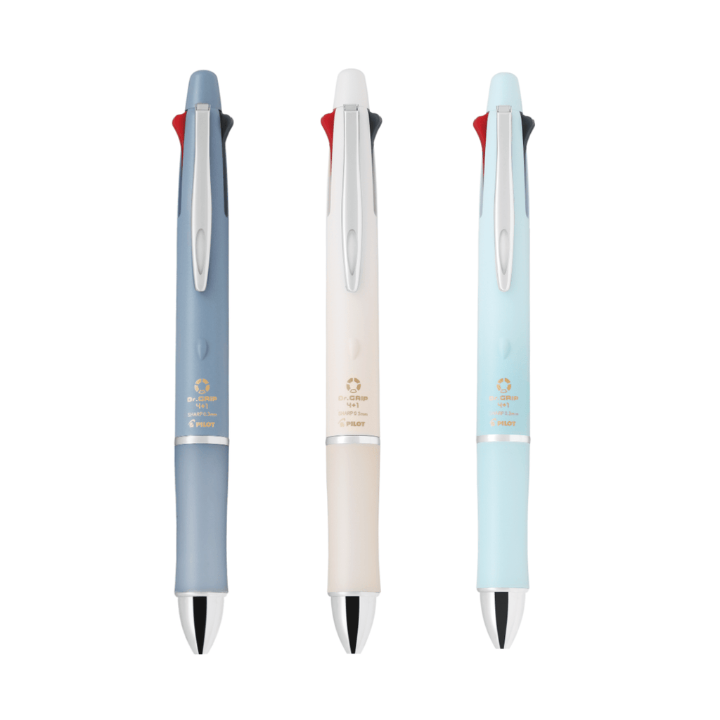 Pilot 4+1 Dr. Grip (Acroball Smooth 0.3 Ballpoint +0.3 Mechanical) Multi Pen Blue Grey - PILOT BKHDF - 1SMF3 - LGY - IRO