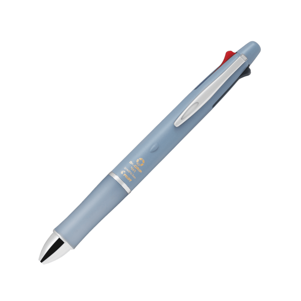 Pilot 4+1 Dr. Grip (Acroball Smooth 0.3 Ballpoint +0.3 Mechanical) Multi Pen Blue Grey - PILOT BKHDF - 1SMF3 - LGY - IRO
