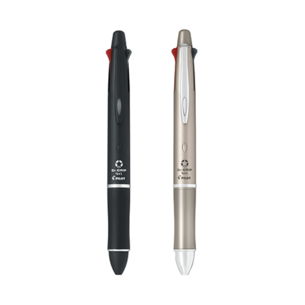 Pilot 4+1 Dr. Grip (Acroball Smooth 0.7 Ballpoint +0.5 Mechanical) Multi Pen Black - PILOT BKHDF - 1SFN - B - IRO