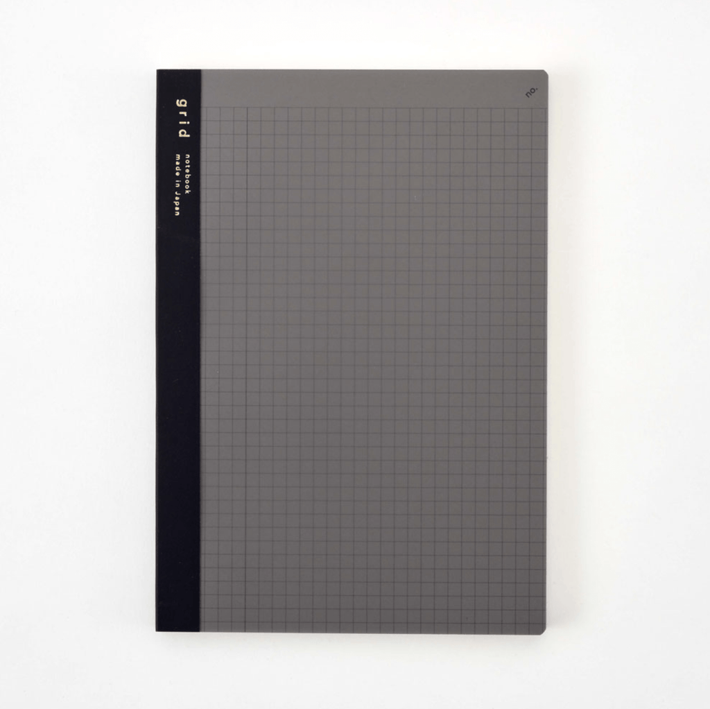 isshoni. Index & Page Numbers Notebook - 5 mm grid - A5 - Black - 2022 Good Design Award Winner - DAIGO isshoni R1745 - IRO
