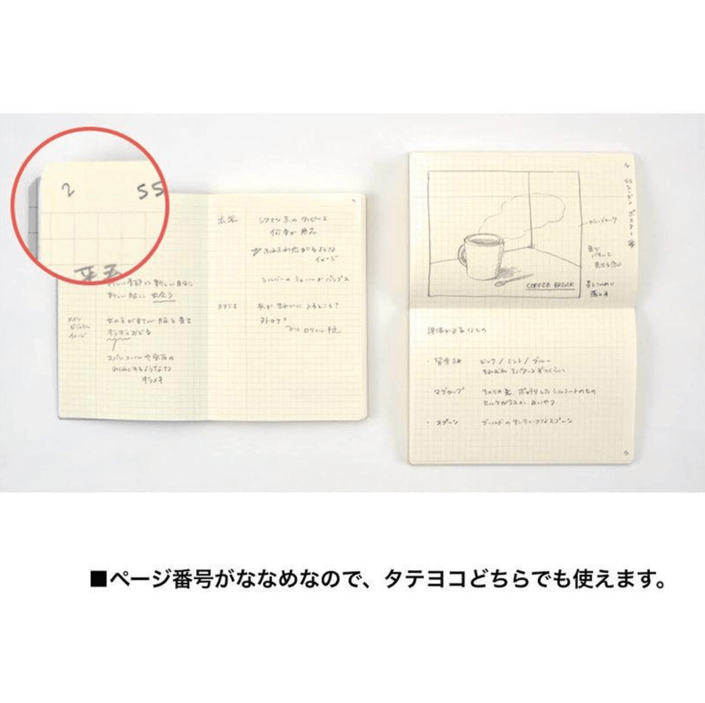 isshoni. Index & Page Numbers Notebook - 5 mm grid - A5 - Clear - 2022 Good Design Award Winner - DAIGO isshoni R1744 - IRO
