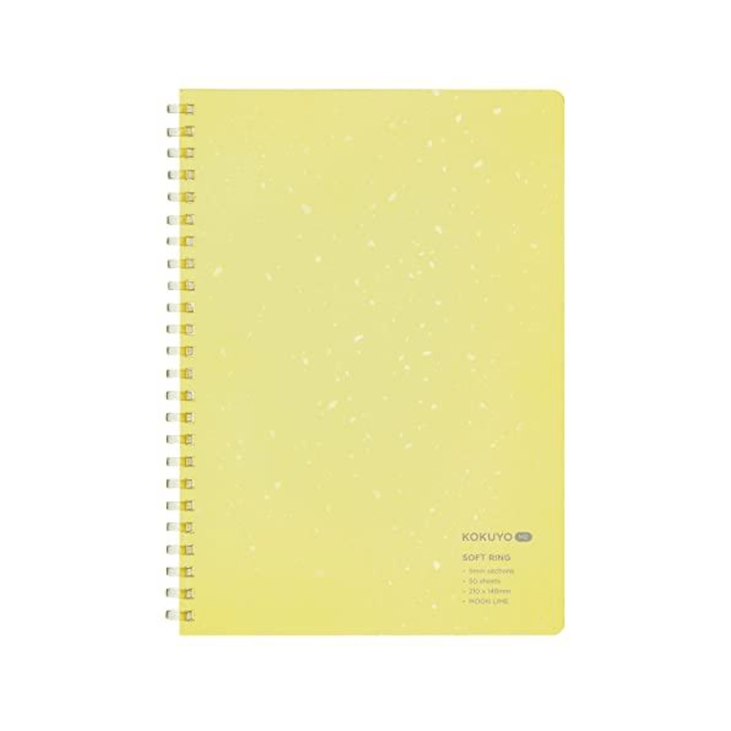 Kokuyo ME Soft Ring Notebook - 5mm Grid - A5 - 50 sheets - Moon Lime - KOKUYO KME - SR931S5Y - IRO