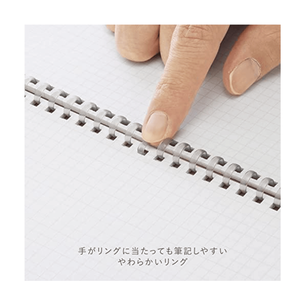 Kokuyo ME Soft Ring Notebook - 5mm Grid - A5 - 50 sheets - Taupe Rose - KOKUYO KME - SR931S5MV - IRO