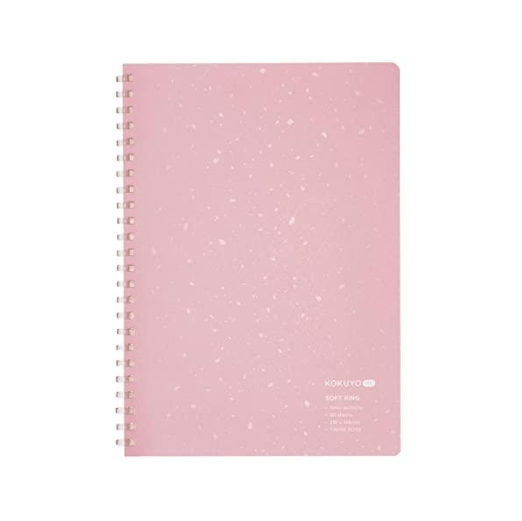 Kokuyo ME Soft Ring Notebook - 5mm Grid - A5 - 50 sheets - Taupe Rose - KOKUYO KME - SR931S5MV - IRO