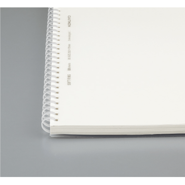 Kokuyo Soft Ring Notebook - Clear - Tear Off - 80 sheets - A6 - Dot Grid - KOKUYO SU - SV558WT - T - IRO