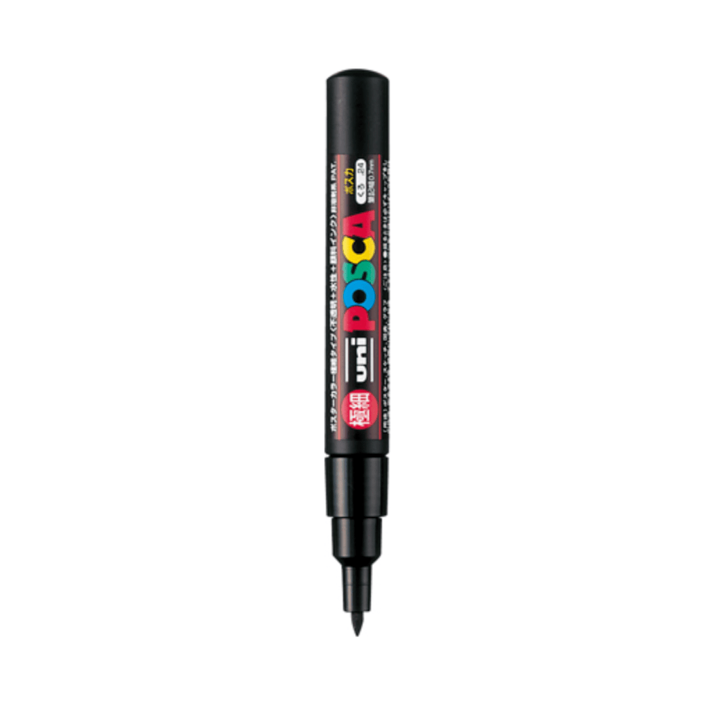Uni Posca PC - 1M Paint Markers - Extra Fine Tip - 0.7 mm Black - UNI PC1M.24 - IRO