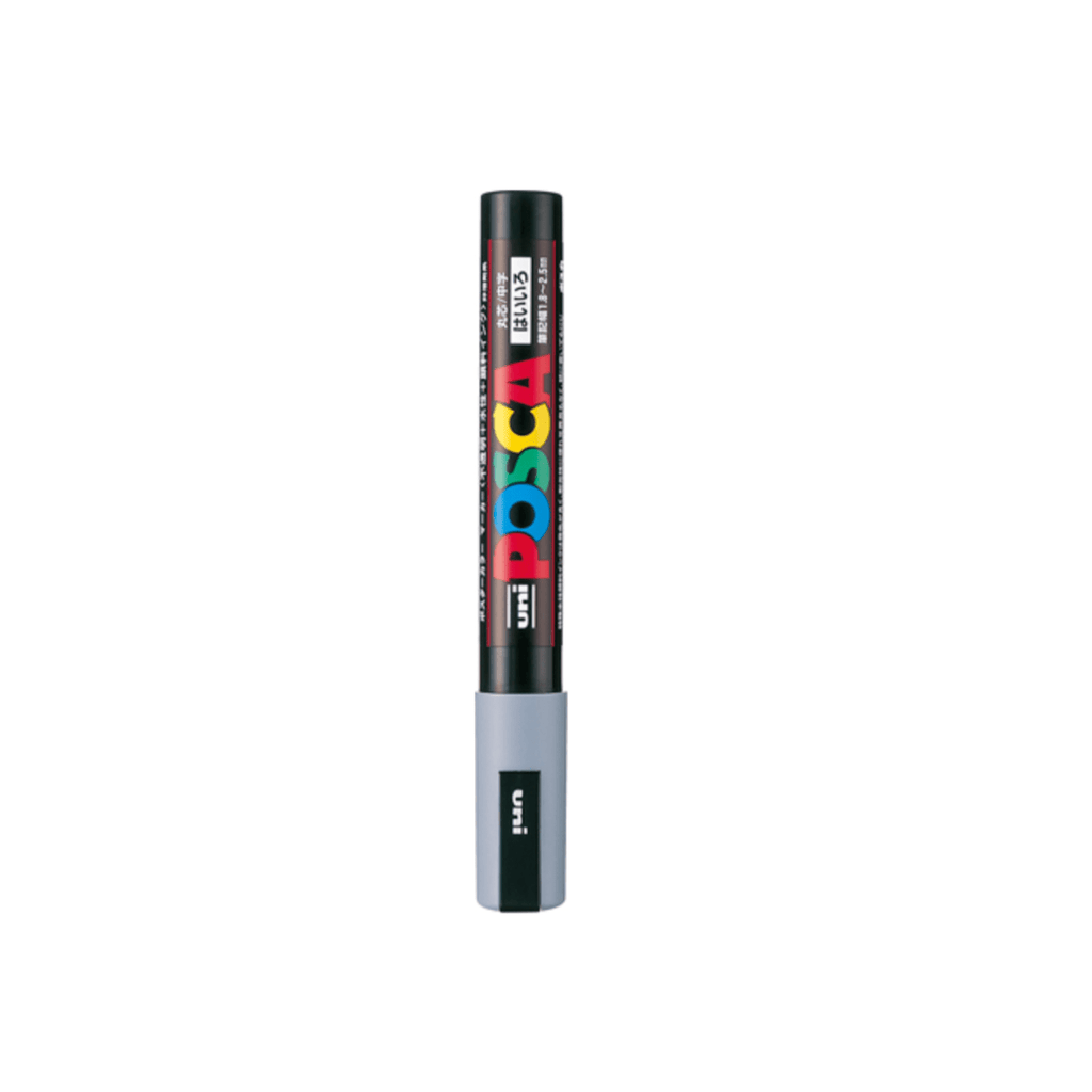 Uni Posca PC - 5M Paint Markers - Medium Tip - 2.5 mm Grey - UNI PC5M.37 - IRO