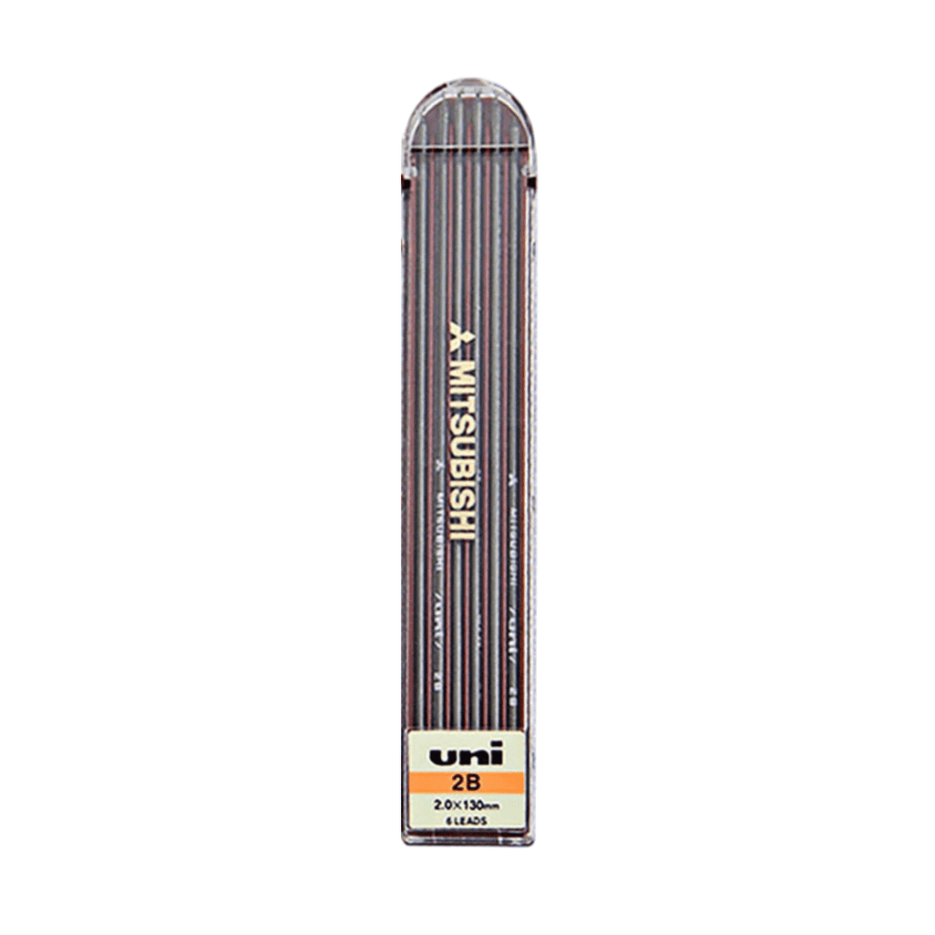 Uni Mitsubishi 2 mm Lead Refill - Pack of 6 2B - UNI ULN2B - IRO