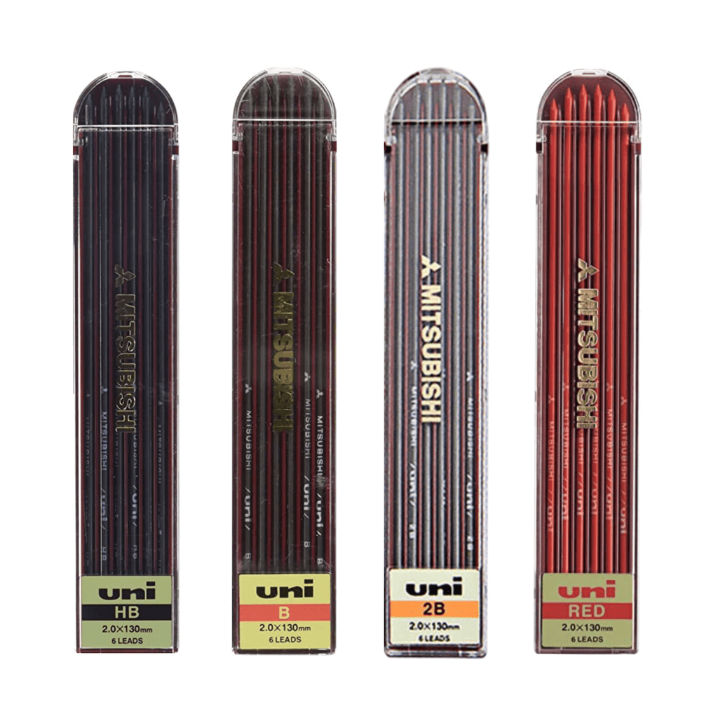 Uni Mitsubishi 2 mm Lead Refill - Pack of 6 HB - UNI ULNHB - IRO